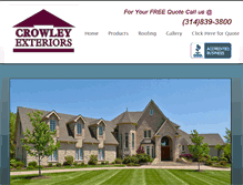 Tablet Screenshot of crowleyexteriors.com